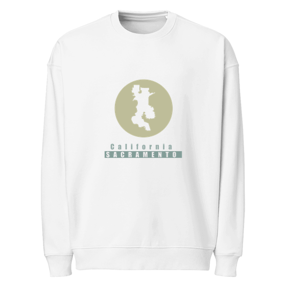 Sacramento Sweatshirt with Minimal Moon design (White)