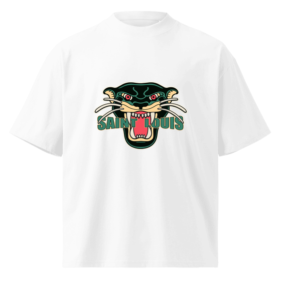 Saint Louis T-Shirt with Panther design (White) – Produktansicht