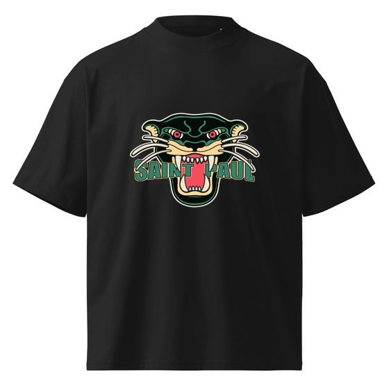 Saint Paul T-Shirt with Panther design (Black) – Produktansicht