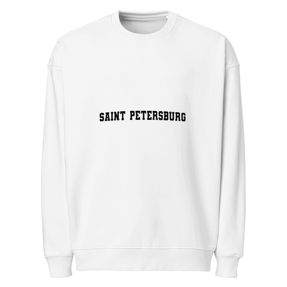 Saint Petersburg Sweatshirt with Varsity3 design (White)