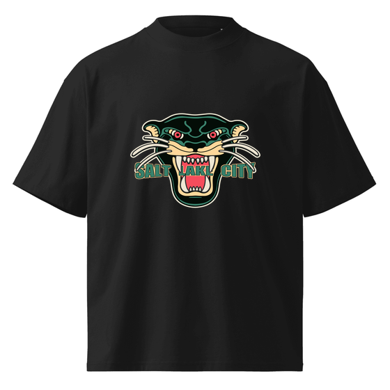 Salt Lake City T-Shirt with Panther design (Black) – Produktansicht