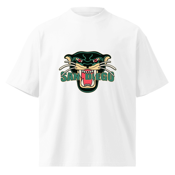 San Diego T-Shirt with Panther design (White) – Produktansicht