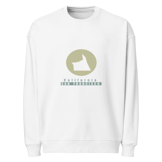 San Francisco Sweatshirt with Minimal Moon design (White)