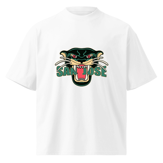 San Jose T-Shirt with Panther design (White) – Produktansicht