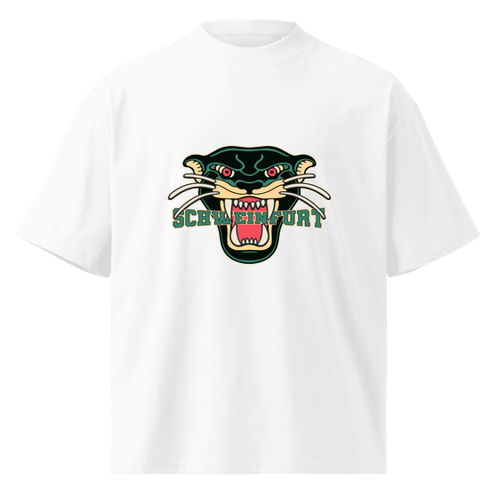 Schweinfurt T-Shirt mit Panther-Design (Weiß) – Produktansicht
