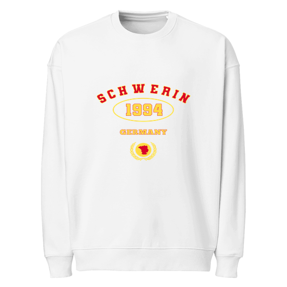 Schwerin Sweatshirt mit University 1994-Design (Weiß)