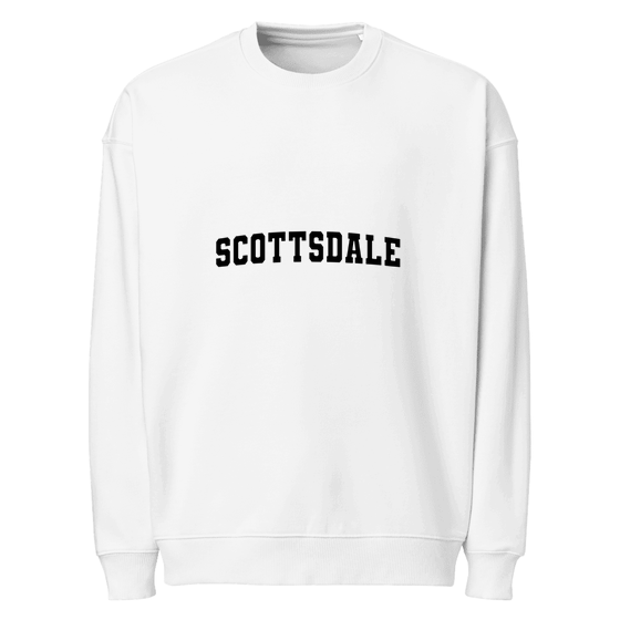 Scottsdale Sweatshirt with Varsity3 design (White)