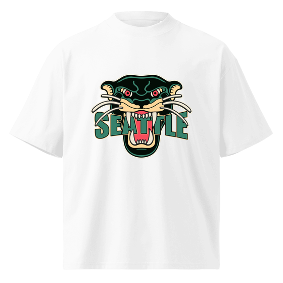 Seattle T-Shirt with Panther design (White) – Produktansicht