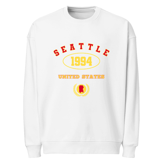 Seattle Sweatshirt with University 1994 design (White)