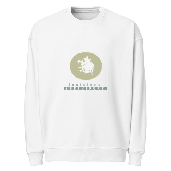 Shreveport Sweatshirt with Minimal Moon design (White)