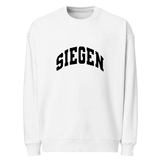 Siegen Sweatshirt mit Varsity3-Design (Weiß)