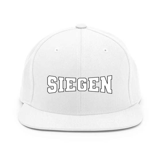 Siegen Cap mit Varsity4-Design (Weiß) – Produktansicht