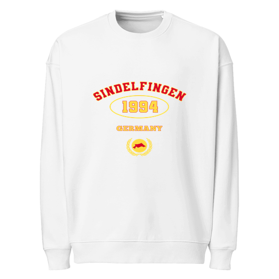Sindelfingen Sweatshirt mit University 1994-Design (Weiß) – Produktansicht