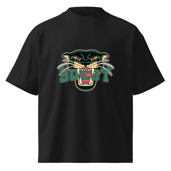 Soest T-Shirt mit Panther-Design (Schwarz)