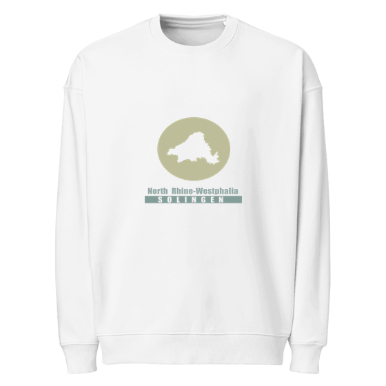 Solingen Sweatshirt mit Minimal Moon-Design (Weiß)