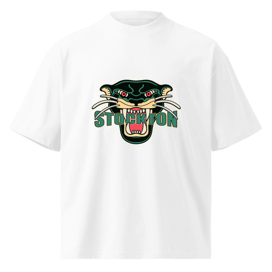 Stockton T-Shirt with Panther design (White) – Produktansicht