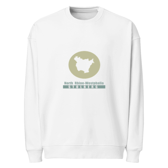 Stolberg Sweatshirt mit Minimal Moon-Design (Weiß) – Produktansicht