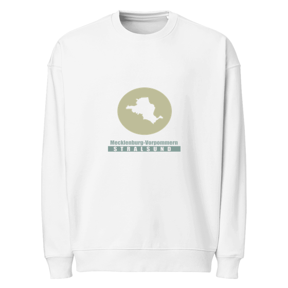 Stralsund Sweatshirt mit Minimal Moon-Design (Weiß) – Produktansicht