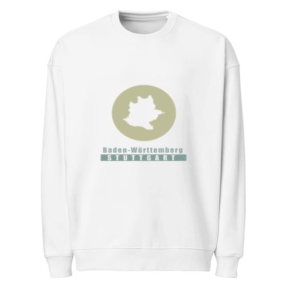 Stuttgart Sweatshirt mit Minimal Moon-Design (Weiß)