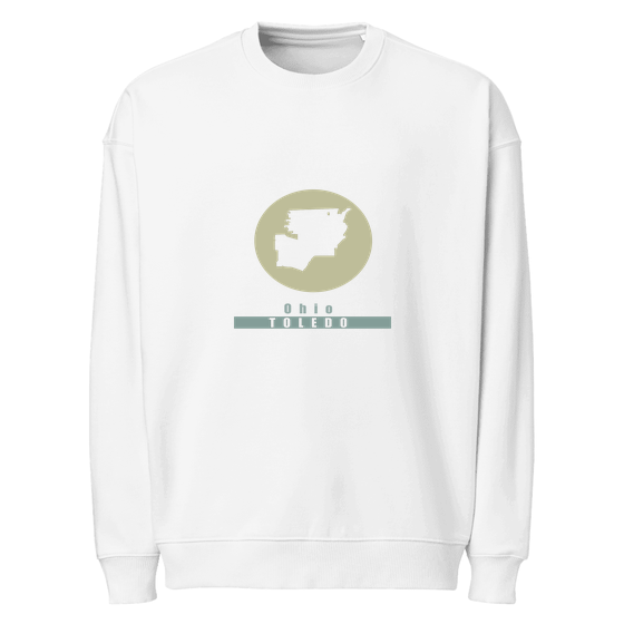 Toledo Sweatshirt with Minimal Moon design (White)