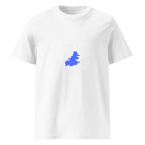 Trier T-Shirt mit Minimal Coordinates-Design (Weiß) – Produktansicht