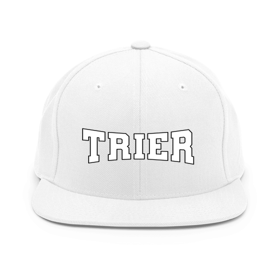 Trier Cap mit Varsity4-Design (Weiß) – Produktansicht