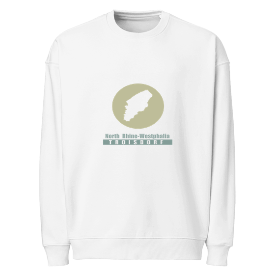 Troisdorf Sweatshirt mit Minimal Moon-Design (Weiß) – Produktansicht