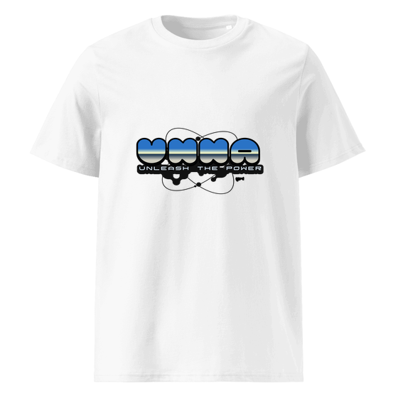 Unna T-Shirt mit Atom-Design (Weiß) – Produktansicht