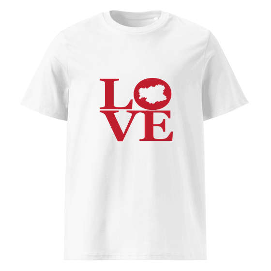 Velbert T-Shirt mit Love-Design (Weiß)