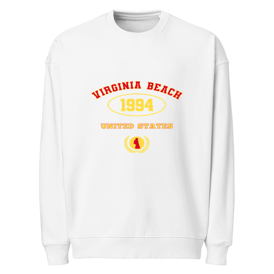 Virginia Beach Sweatshirt with University 1994 design (White)