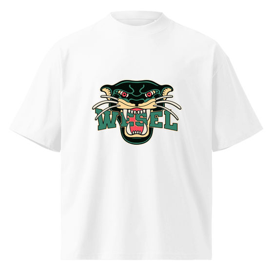 Wesel T-Shirt mit Panther-Design (Weiß) – Produktansicht
