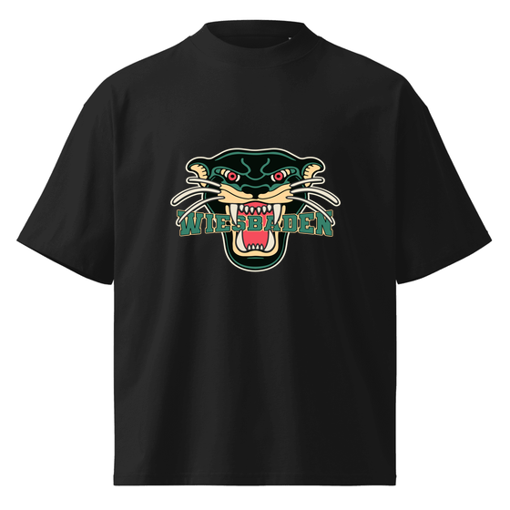 Wiesbaden T-Shirt mit Panther-Design (Schwarz)