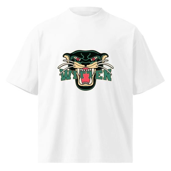 Witten T-Shirt mit Panther-Design (Weiß) – Produktansicht