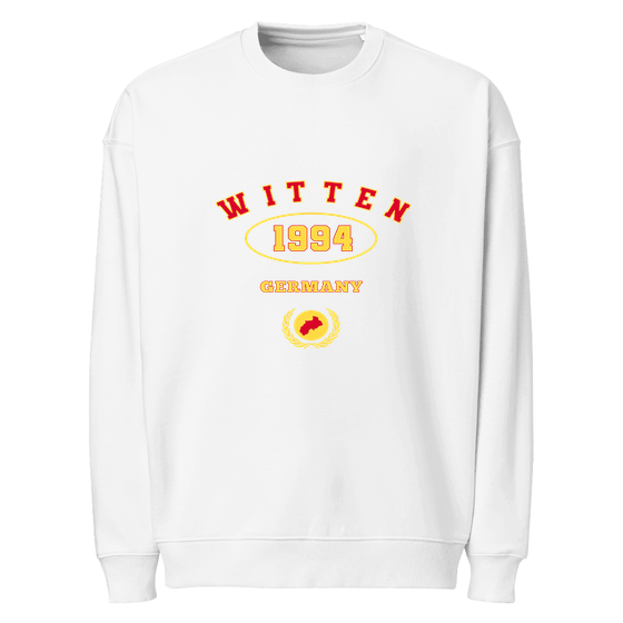Witten Sweatshirt mit University 1994-Design (Weiß) – Produktansicht