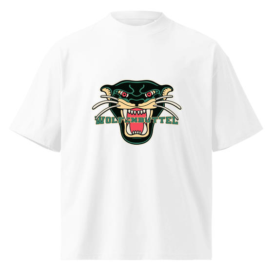 Wolfenbüttel T-Shirt mit Panther-Design (Weiß) – Produktansicht
