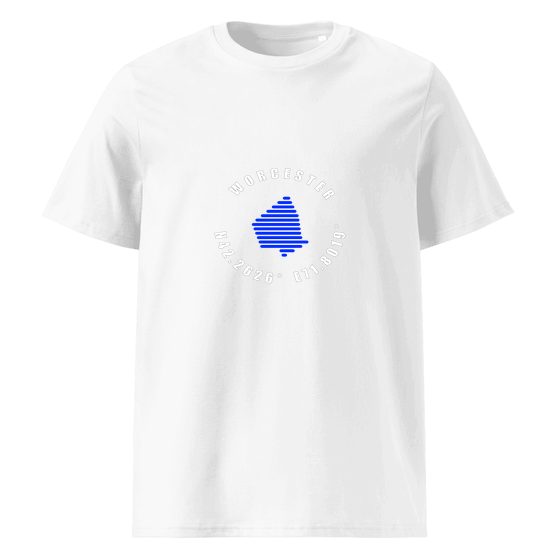 Worcester T-Shirt with Minimal Coordinates design (White)