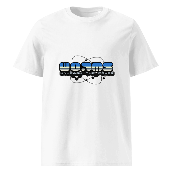 Worms T-Shirt mit Atom-Design (Weiß) – Produktansicht