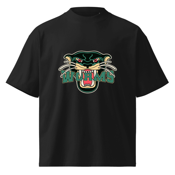 Worms T-Shirt mit Panther-Design (Schwarz) – Produktansicht