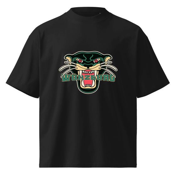 Würzburg T-Shirt mit Panther-Design (Schwarz) – Produktansicht