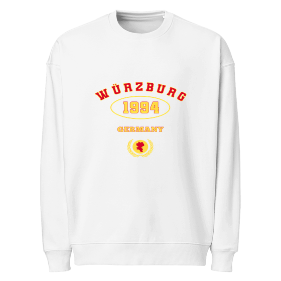 Würzburg Sweatshirt mit University 1994-Design (Weiß) – Produktansicht
