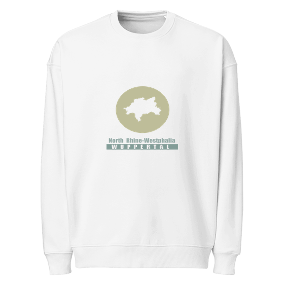 Wuppertal Sweatshirt mit Minimal Moon-Design (Weiß) – Produktansicht