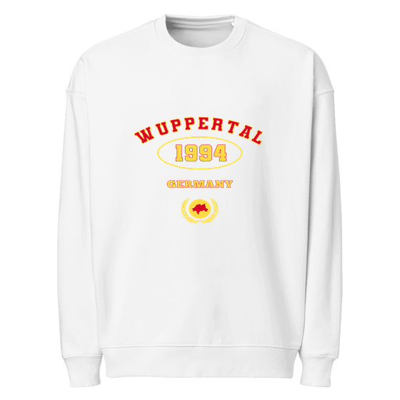 Wuppertal Sweatshirt mit University 1994-Design (Weiß)