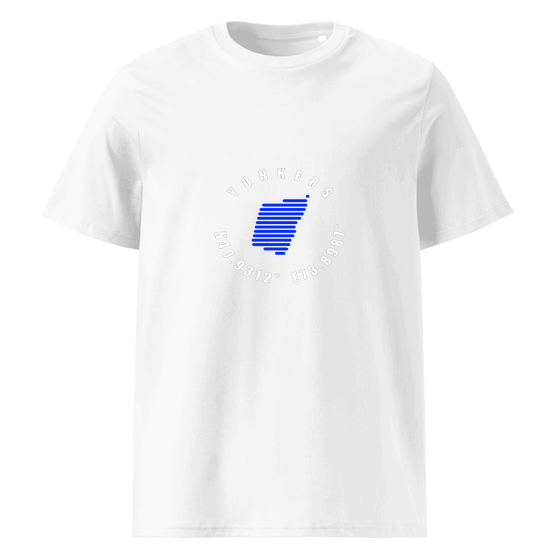 Yonkers T-Shirt with Minimal Coordinates design (White)