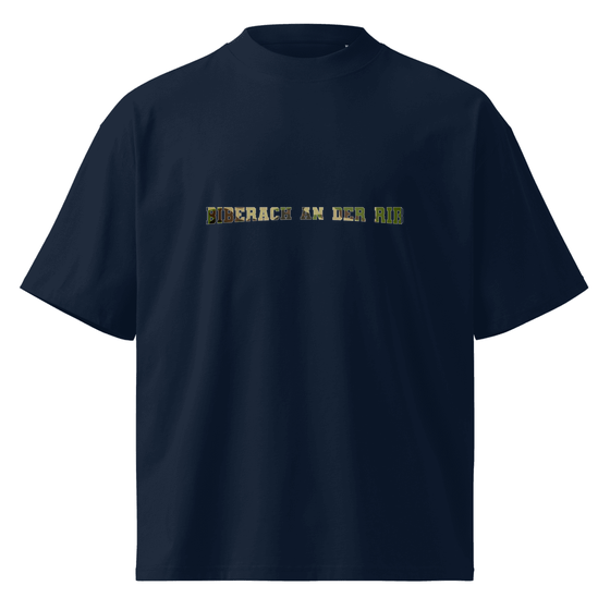 Oversized Unisex Bio-T-Shirt mit breitem Kragen für Biberach an der Riß