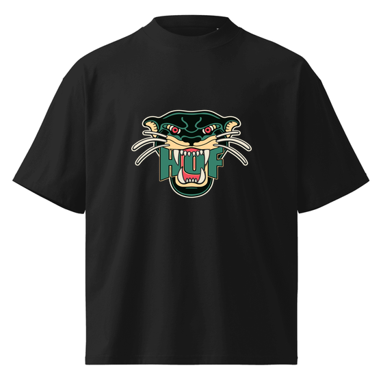 Oversized Unisex Bio-T-Shirt mit breitem Kragen für Hof