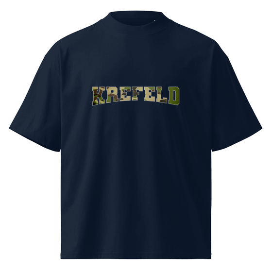 Oversized Unisex Bio-T-Shirt mit breitem Kragen für Krefeld
