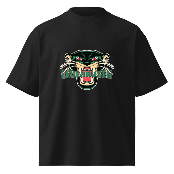 Oversized Unisex Bio-T-Shirt mit breitem Kragen für Leverkusen