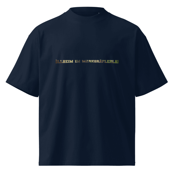 Oversized Unisex Bio-T-Shirt mit breitem Kragen für Müllheim im Markgräflerland
