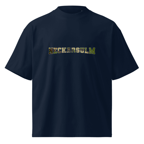 Oversized Unisex Bio-T-Shirt mit breitem Kragen für Neckarsulm