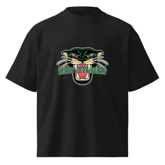 Oversized Unisex Bio-T-Shirt mit breitem Kragen für Reutlingen